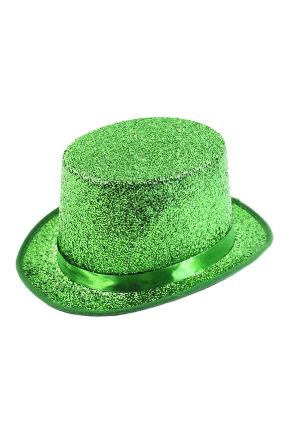 Top Hat, Jazz Hats, Shiny Magician Hat, Party Accessories, Victorian Top Hat, Green A