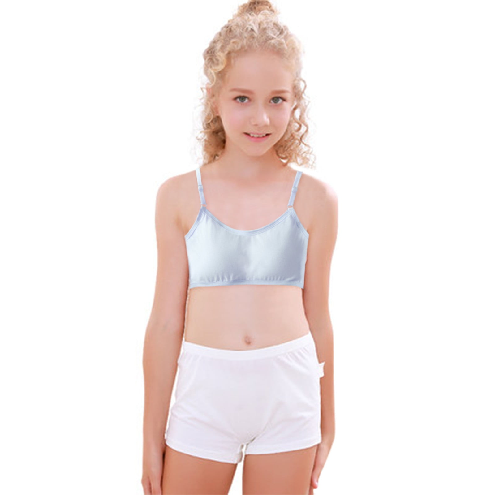 Buy Fineser Big Girls Training Bras Slim Soft Cup Bra Teen Small Vest  Design Wireless Bra (Watermelon, 10-14 Years) at