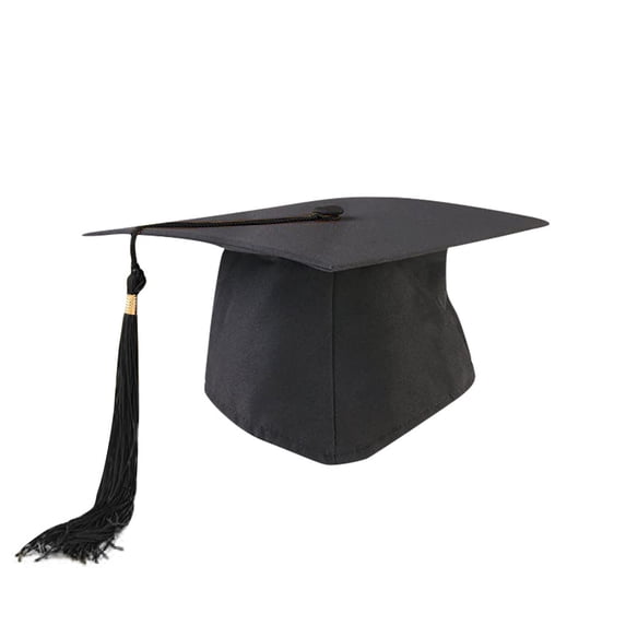 iOPQO Unisex Adult Graduation Cap with Tassel, Black One Size