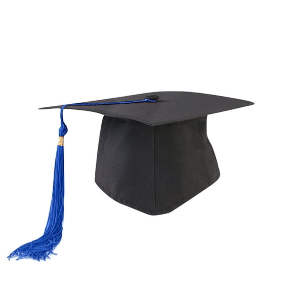 iOPQO Unisex Adult Graduation Cap with Tassel, Blue One Size