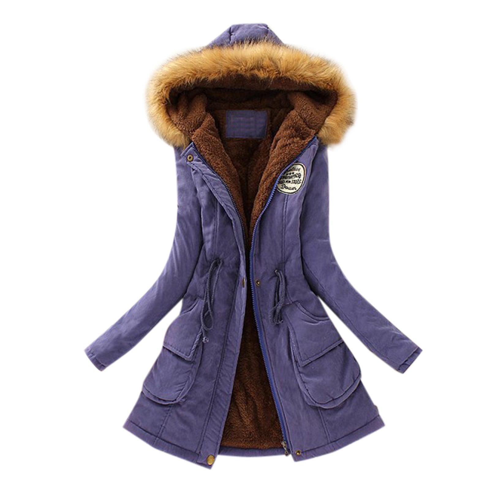 iOPQO Winter Coats for Women Warm Thickened Overcoat Warm Trendy