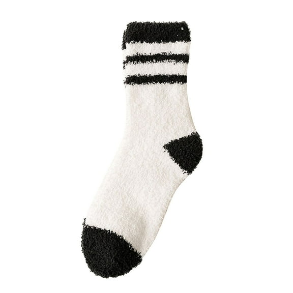 iOPQO Winter Socks for Women, Breathable Socks Women, Thick Crew Socks, House Socks for Women Indoor, Fluffy Socks, E One Size