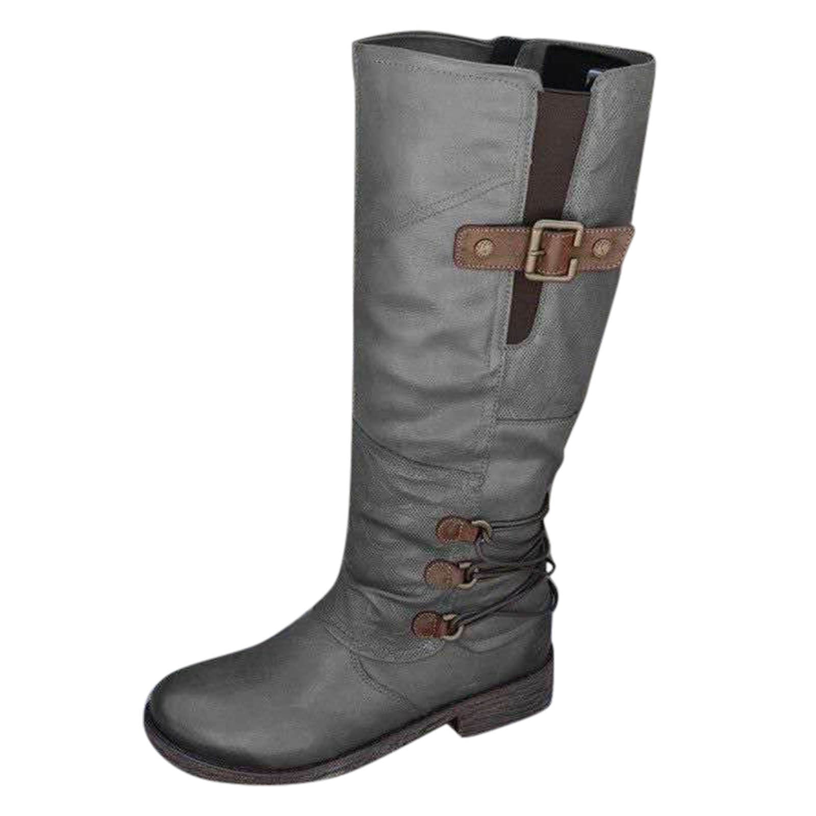 Womens tall shop gray boots
