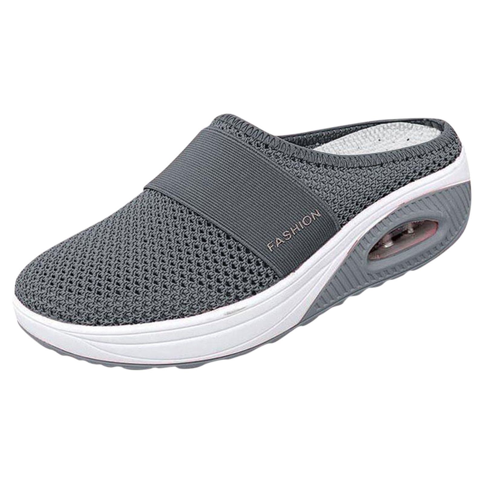 Iopqo Women s Casual Shoes Air Cushion Slip On Orthopedic Diabetic Walking Shoes with Arch Support Knit Casual Comfort Outdoor Walking Casual Shoes