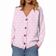 thumbnail image 1 of iOPQO Womens Cardigan Button Cardigans for Women Soft Cardigans for Women Spring Cardigan Knitted Cardigan Lightweight Cardigans for Women Button Up Cardigan Pink S, 1 of 7