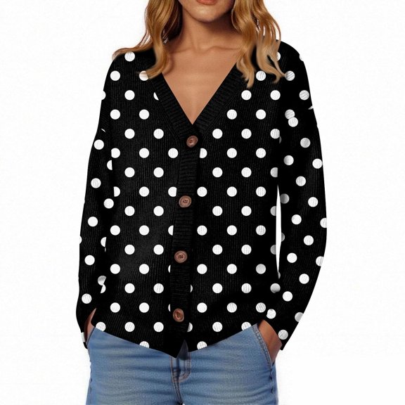 iOPQO Womens Cardigan Fall Cardigans for Women Cute Cardigans for Women Open Front Cardigan for Women Spring Cardigan Long Sleeve Cardigan for Women Soft Cardigans for Women Black L