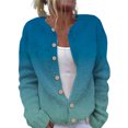 thumbnail image 1 of iOPQO Womens Cardigan Sweaters Cute Cardigans for Women Fall Cardigans for Women Knit Tops for Women Button Up Sweaters for Women Button Up Cardigan Women's Outerwear Sky Blue M, 1 of 8