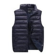 thumbnail image 1 of iOPQO Womens Puffer Vest Quilt Jacket Light Puffer Jacket Women Womens Zip Up Jacket Womens Puffer Jacket Women's Winter Coats Womens Warm Jacket Dark Blue XXL, 1 of 3