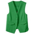 thumbnail image 1 of iOPQO Womens Suit Vest Business Casual Outfits for Women Vest Tops for Women Sleeveless Vest for Women Womens Vests Fashion Casual Sleeveless Blazers for Women Work Outfits for Women Office Green M, 1 of 6