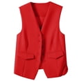thumbnail image 1 of iOPQO Womens Suit Vest Business Casual Outfits for Women's Vests Dressy Casual Women's Vest Suit Jackets for Women Womens Vests Fashion Casual Formal Vest for Women Red XXL, 1 of 6
