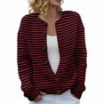 thumbnail image 1 of iOPQO Womens Sweaters Cardigan Button Up Sweaters for Women Casual Outerwear Button Cardigans for Women Open Front Cardigan for Women Womens Button Up Cardigan Button Up Cardigan Red XL, 1 of 7