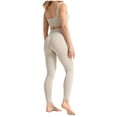 thumbnail image 1 of iOPQO Workout Sets For Women Lounge Sets For Women Fashion Ladie Seamless Stripe Tight Hip Sleeveless High Waist Yoga Suit Matching Sets For Women Beige L, 1 of 9