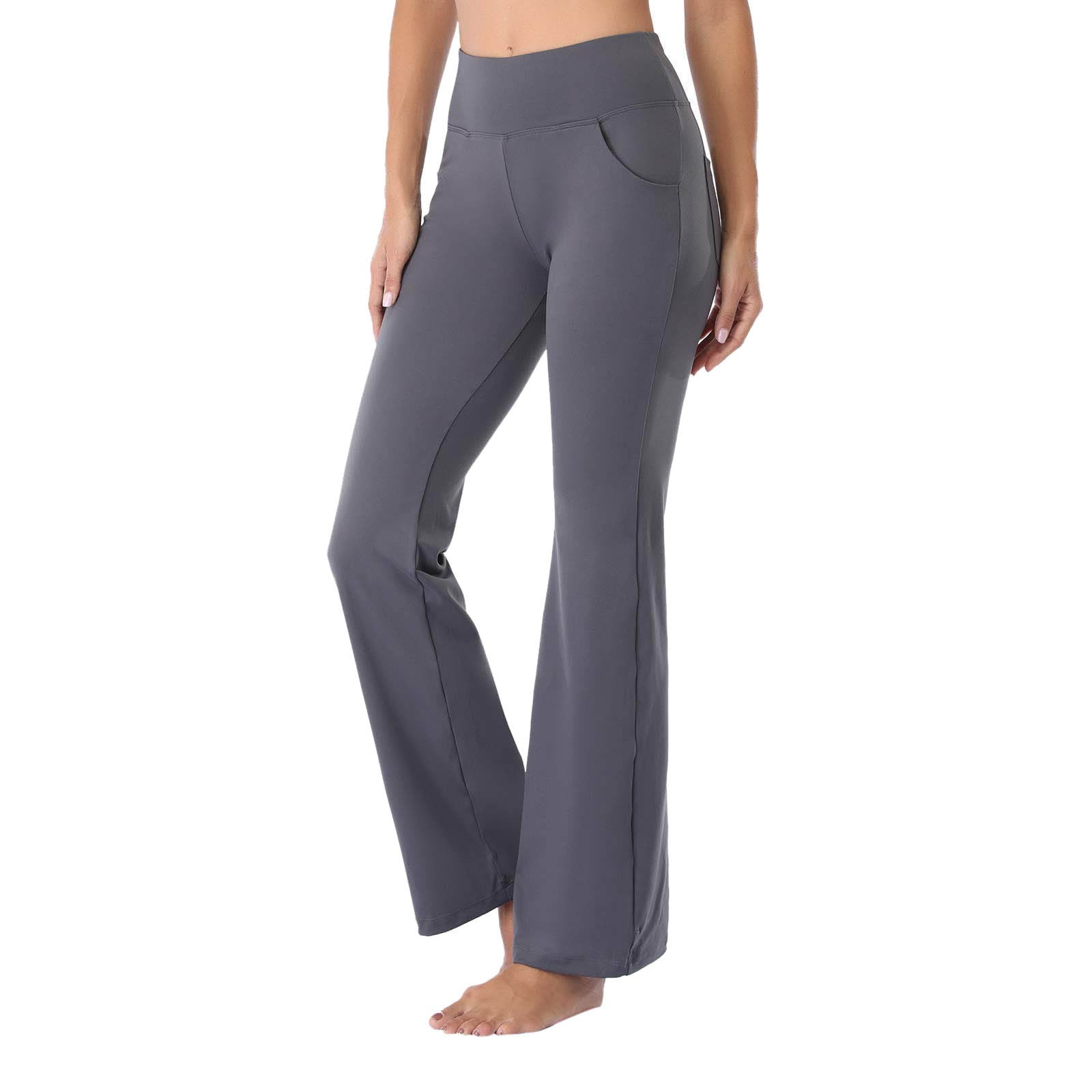 S-XL Women Gradient Flare Yoga Pant High Waist Wide Leg Squat
