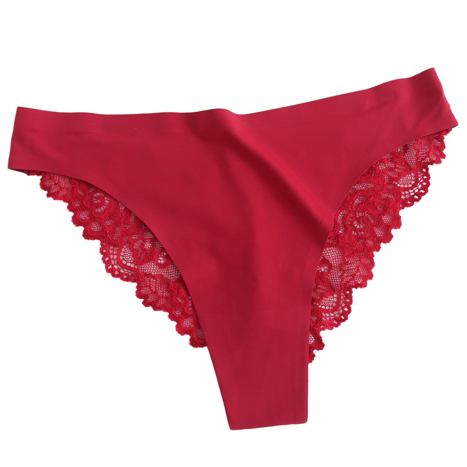 iOPQO lingerie for women Women's Essentials Stretch Bikini Panty Lace Trim  5 Colors Comfy Underwear Beige S 