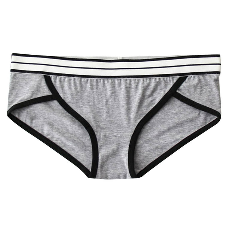 iOPQO panties for women Women Comfortable Underwear Sports Bag Wide Hem Briefs  Women's Panties Grey XL 