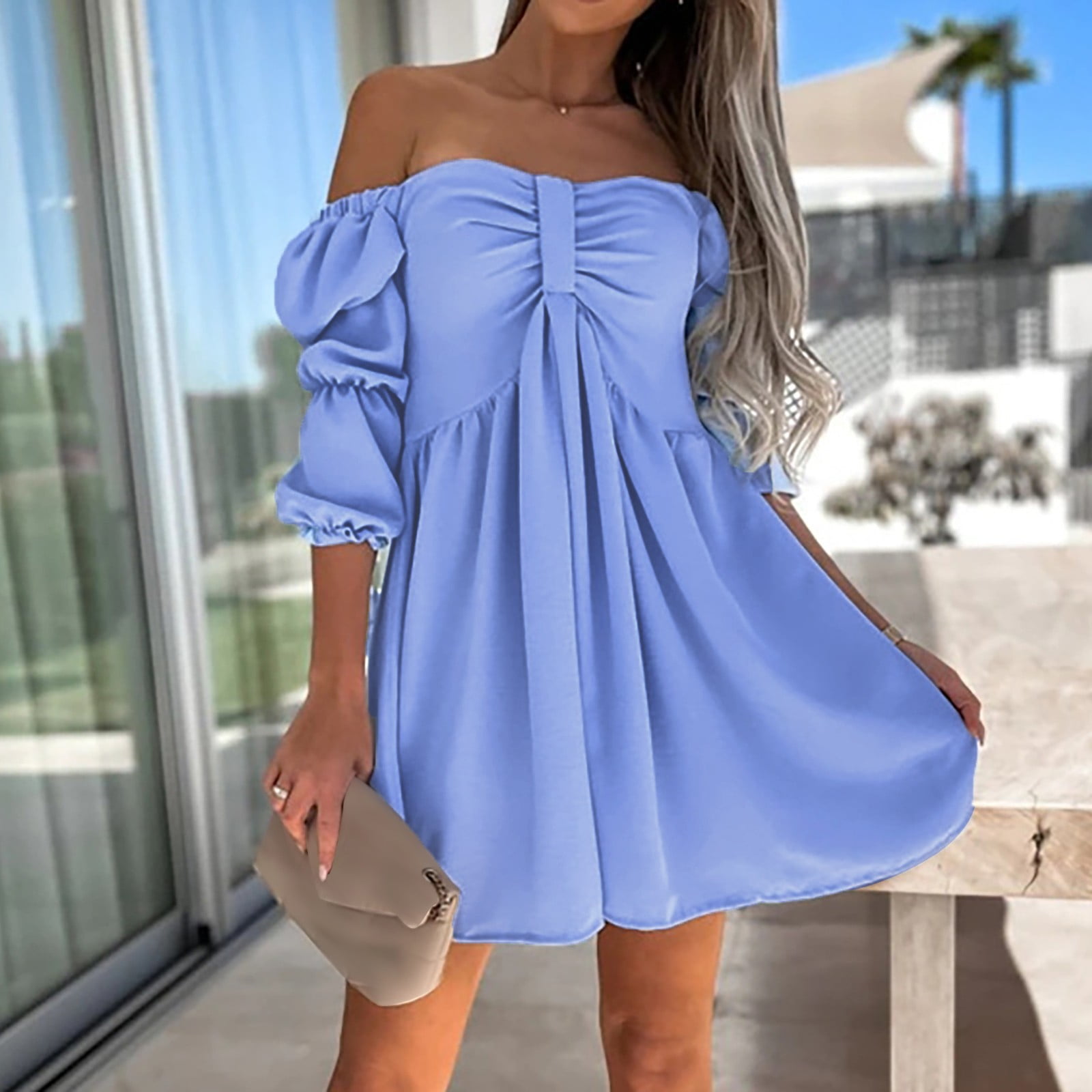 TRENDY NEW FASHION WESTERN TYPE FRILL DRESS FOR GIRLS AND WOMENS FROCK LOOK  DRESS .