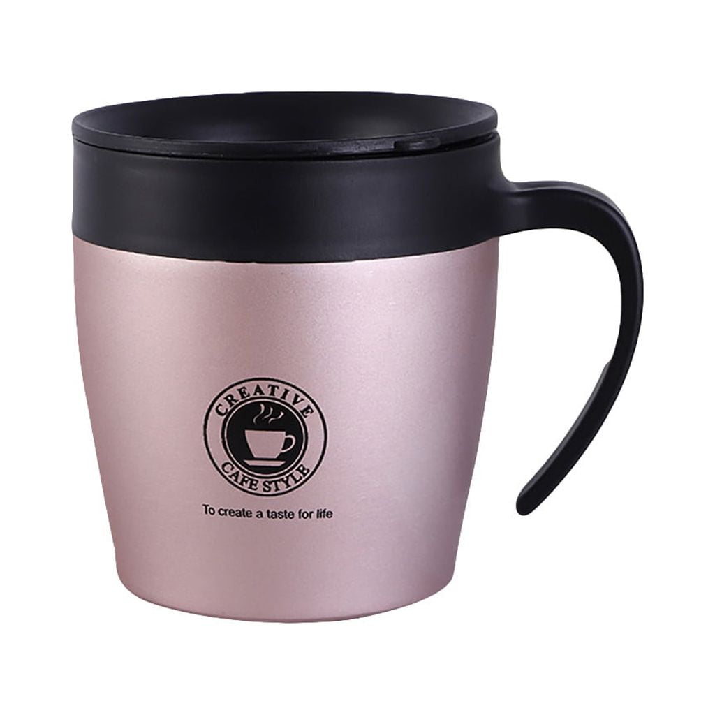 Iopqo water bottles wall steel coffee mug insulated with lid water cup