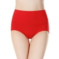 thumbnail image 1 of iOPQO womens underwear Women High Waist Tummy Control Panties Underwear Shapewear Brief Panties Red L, 1 of 2