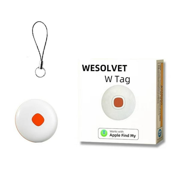 iOS Air Mini Tracker Smart Locator Tag Works with Apple Find My Device for Keys, Dog, Kids, Luggage, Vehicle, Waterproof IP67, Worldwide, No GPS, 1 pack