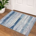 thumbnail image 1 of iOhouze 2x3 Small Area Rugs Abstract Rugs Throw Rugs with Rubber Backing Washable Indoor Front Door Mat Print Faux Wool Doormat for Bedside Entrance Entryway, Blue/Grey/Beige, 1 of 8