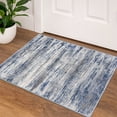 thumbnail image 1 of iOhouze 2x3 Small Area Rugs Abstract Rugs Throw Rugs with Rubber Backing Washable Indoor Front Door Mat Print Faux Wool Doormat for Bedside Entrance Entryway, Blue-grey, 1 of 9