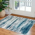 thumbnail image 1 of iOhouze 2x3 Small Area Rugs Abstract Rugs Throw Rugs with Rubber Backing Washable Indoor Front Door Mat Print Faux Wool Doormat for Bedside Entrance Entryway, Blue, 1 of 8