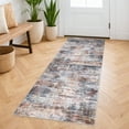 thumbnail image 1 of iOhouze 2x5 Runner Rugs Abstract Washable Runner Rug for Hallways Non Slip Kitchen Runner Low Pile Soft Printed Faux Wool Indoor Runner for Bedroom Entryway Laundry Room, Orange Grey, 1 of 9