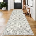 thumbnail image 1 of iOhouze 8ft Runner Rug Washable Runner Rug for Hallways Non Slip 2.6x8 Runner Rugs with Rubber Backing Print Faux Wool Carpet Runner for Laundry Room Bedroom Kitchen, Beige, 1 of 6