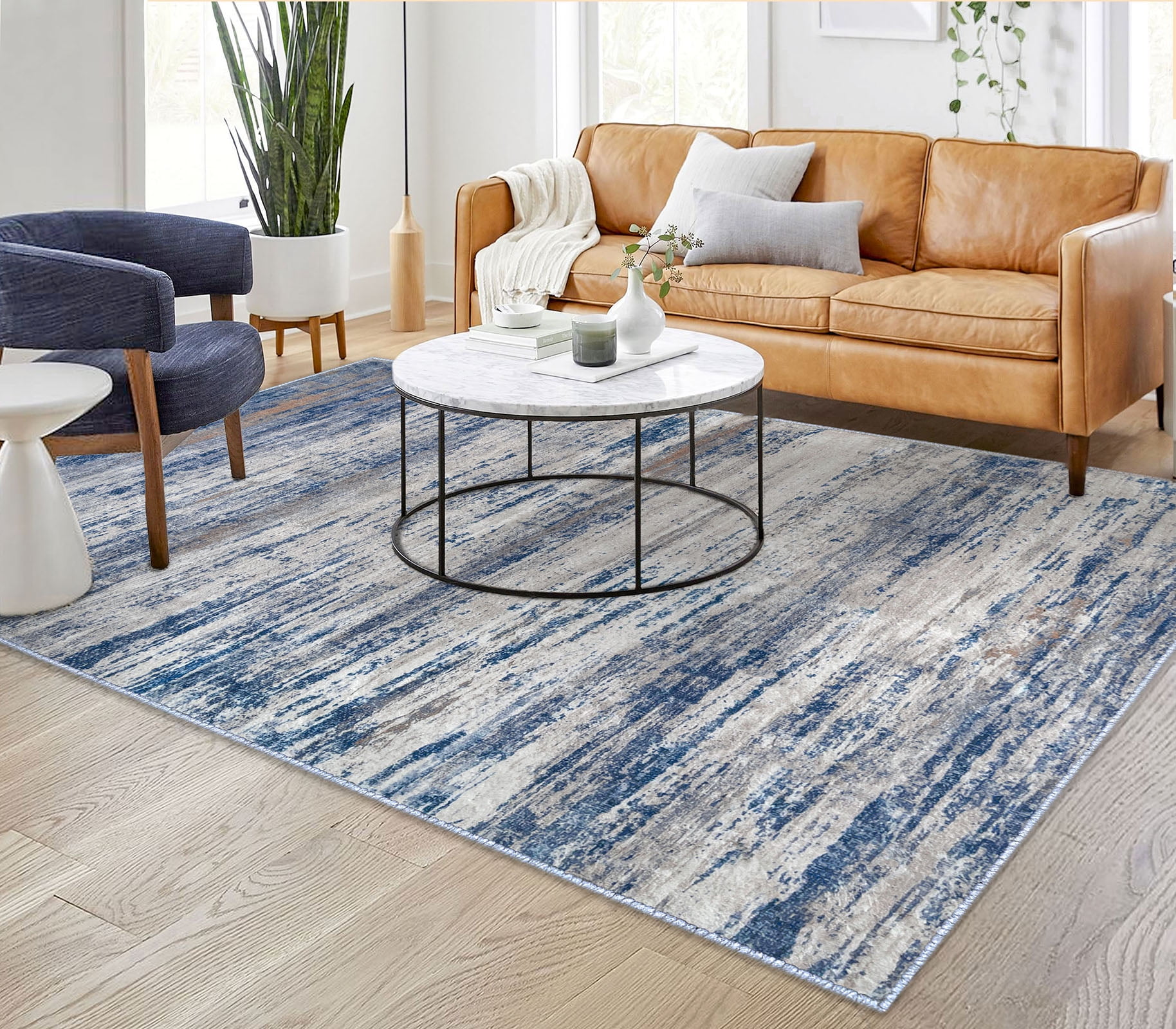 iOhouze 5x7 Area Rugs Modern Abstract Washable Rug Soft Low Pile Non