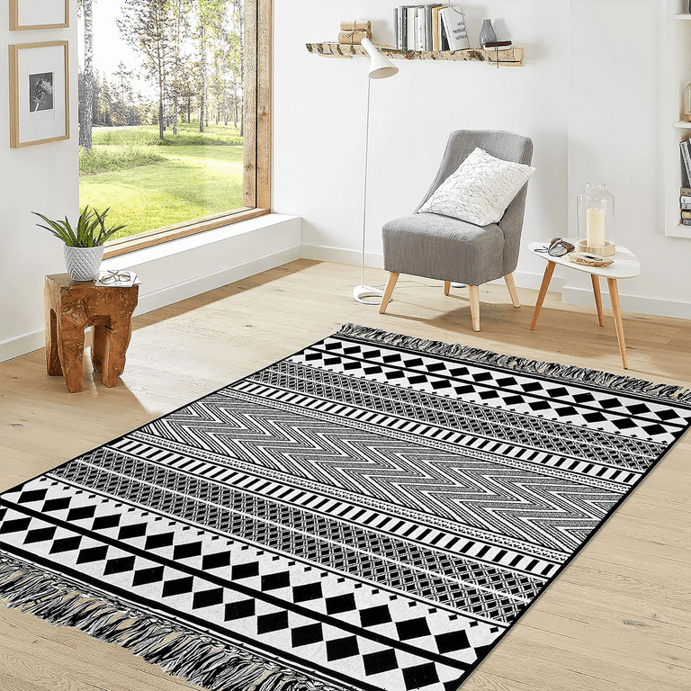 4x6 Rug Area Rug Cotton Rug Handmade Rug Floor Rug Dari Rug Bohemian Rug Block Print deals Rug Home Decor Rug Carpet Rug Runner Rug Entryway Rug