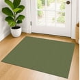 thumbnail image 1 of iOhouze Boho Entryway Rugs 2x3 ft Small Area Rugs Washable Rugs Rubber Backed Front Door Rug Olive Green/Earthy Green Cotton Entrance Rugs for Front Porch Bathroom Kitchen Bedroom, 1 of 9