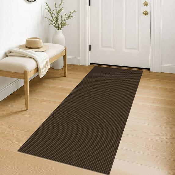 iOhouze Boho Runners for Hallways 2x5 ft Washable kitchen Runner Rubber Backed Reddish Brown/Coffee Cotton Entryway Runner Rugs Floor Carpet for Indoor Hall Bedroom Kitchen