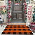 thumbnail image 1 of iOhouze Buffalo Plaid Rug 2.3'x3.6' Orange and Black Checked Rug Halloween Doormat Washable Area Rugs Doormat Layered Front Door Mat for Front Porch Entryway Fall Farmhouse, 1 of 8
