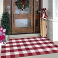 thumbnail image 1 of iOhouze Buffalo Plaid Rug 3x5 White and Red Christmas Doormats Cotton Washable Outdoor Rugs Checkered Rug Front Door Mat Patio Rugs for Front Porch Entryway, 1 of 7