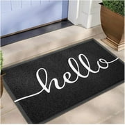 iOhouze Doormat 30x17.5 Upgraded Outdoor Indoor Hello Front Door Mat Non Slip Welcome Door Mats Durable Easy Clean Front Doormat for Garage Entryway Patio High Traffic Areas