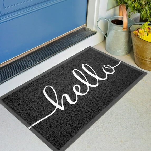 iOhouze Doormat 36"x24" Upgraded Outdoor Indoor Hello Front Door Mat Non Slip Welcome Door Mats Durable Easy Clean Front Doormat for Garage Entryway Patio High Traffic Areas