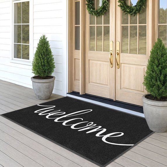 iOhouze Front Door Mat Outdoor Doormat Non-Slip Welcome Mat DoorMat for Entrance, Easy Clean Indoor Floor Mat for Garage Yard Patio High Traffic Areas Outside Rug for Home 71"x47"