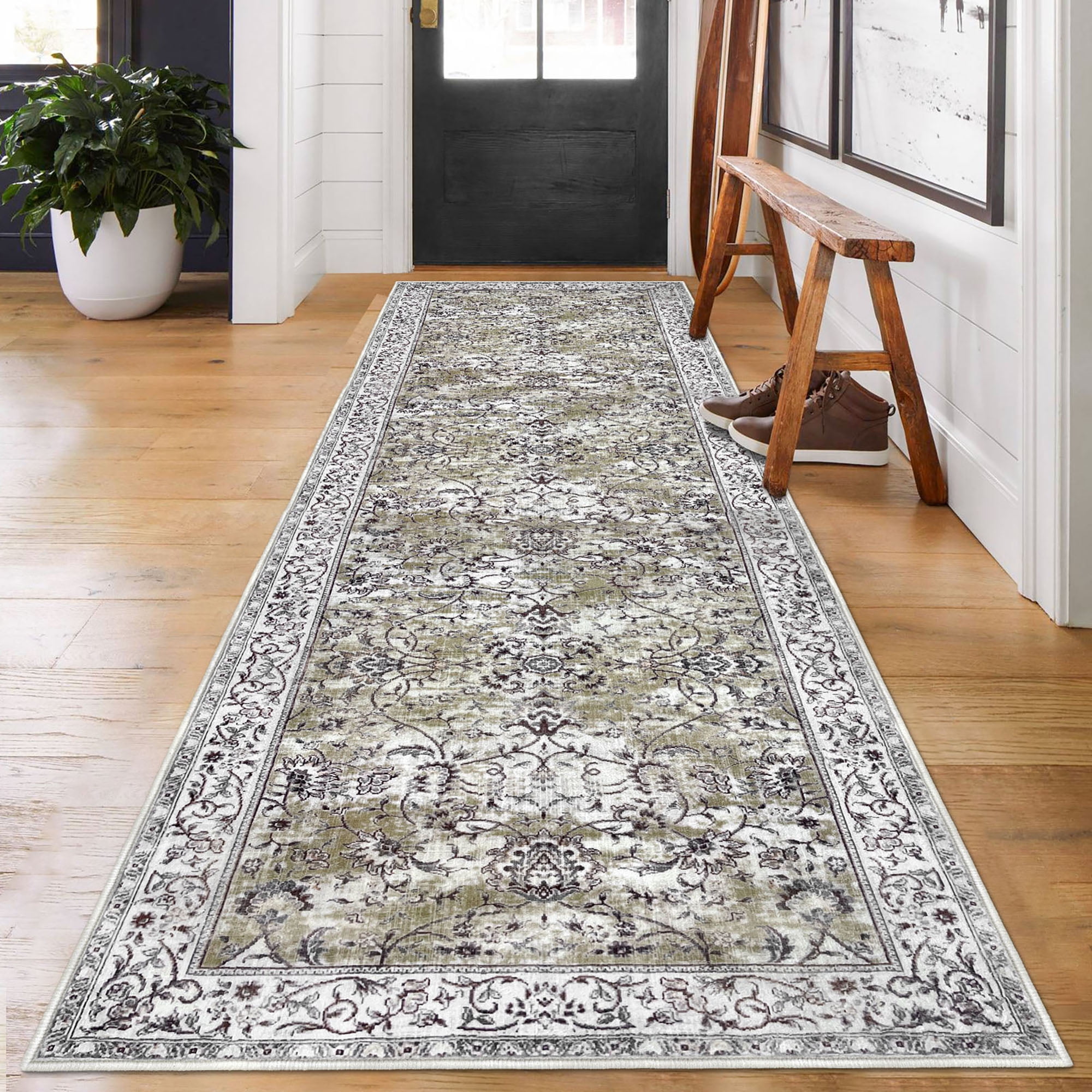 iOhouze Hallway Runners 2.6x8 Washable Rug Runner Kitchen Runners ...