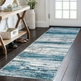 thumbnail image 1 of iOhouze Hallway Runner Rug 2x6 Washable Rug Runners Non Slip Kitchen Runner Rug Soft Print Distressed Blue Carpet Runner for Entryway Bedroom Kitchen Laundry Room, 1 of 9
