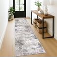thumbnail image 1 of iOhouze Hallway Runner Rugs 2x10 Abstract Washable Runners Non Slip Kitchen Runner Low Pile Soft Printed Faux Wool Abstract Floor Runner for Indoor Bedroom Entryway Laundry Room, Ash Grey/Beige, 1 of 9