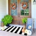 thumbnail image 1 of iOhouze Outdoor Rug 2x4.3 ft Washable Black and White Striped Runner Rug Farmhouse Hallway Runner Rug Hand Woven Cotton Outdoor Rug for Front Door Porch Patio, 1 of 8