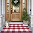 thumbnail image 1 of iOhouze Outdoor Rugs 2.3x3.6 White and Red Checked Rug Christmas Door Mats Washable Layered Front Door Mat for Porch Entryway Farmhouse, 1 of 7