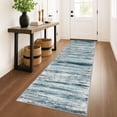 thumbnail image 1 of iOhouze Runner Rug 2.6x10 Kitchen Runner Rugs Non-Slip Washable Soft Print Distressed Blue Carpet Runner for Entryway Bathroom Laundry Room Foyer, 1 of 9