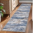 thumbnail image 1 of iOhouze Runner Rug 2x7 Kitchen Runner Rugs Non-Slip Washable Soft Print Distressed Carpet Runner for Entryway Bathroom Laundry Room Foyer, Blue Rust White, 1 of 8