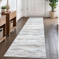 thumbnail image 1 of iOhouze Runner Rug 2x8 Kitchen Runner Rugs Non-Slip Washable Soft Print Distressed Light Beige/Slate Pink Carpet Runner for Entryway Bathroom Laundry Room Foyer, 1 of 8