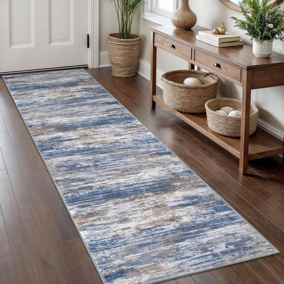 iOhouze Runner Rug 2x8 Kitchen Runner Rugs Non-Slip Washable Soft Print Distressed Carpet Runner for Entryway Bathroom Laundry Room Foyer