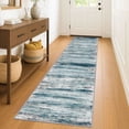 thumbnail image 1 of iOhouze Runner Rug 2x8 Kitchen Runner Rugs Non-Slip Washable Soft Print Distressed Blue Carpet Runner for Entryway Bathroom Laundry Room Foyer, 1 of 9