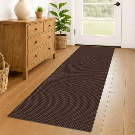 iOhouze Runner Rug for Hallway 2x6 ft Washable Hall Carpet Runner Rubber Backed Hallway Runner Reddish Brown/Coffee Cotton Entryway Runner Rugs Floor Runners for Indoor Hallway Bedroom Kitchen