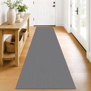 iOhouze Runner Rug for Hallway 2x8 Non Slip Carpet Runners for Hallways Cotton Kitchen Rug Runners with Rubber Backed Braided Indoor Floor Runners for Entryway Hallway Kitchen Bedroom, Gray