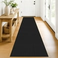 thumbnail image 1 of iOhouze Runner Rug for Hallways 2x8 ft Washable Runner Area Rug with Rubber Backing Braided Cotton Entryway Rugs Indoor Carpet Rugs for Hallway Kitchen Entryway Bedroom, Black/Charcoal Grey, 1 of 9